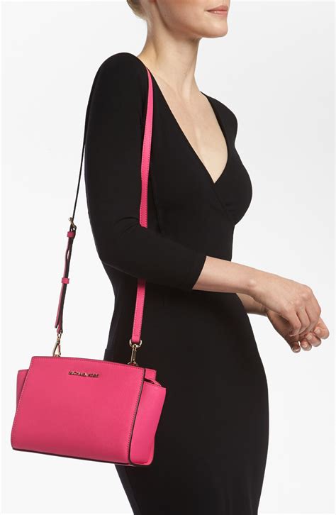 hot pink michael kors|michael kors pink shoulder bag.